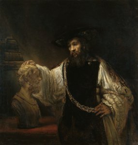 Aristóteles (384-322 aC) com um busto de Homero de Rembrandt van Rijn
