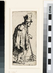 Mendigo com mão aleijada, c.1629 (gravura) de Rembrandt van Rijn