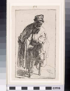 Mendigo com perna de pau, c.1630 (gravura) de Rembrandt van Rijn
