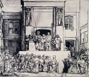 Cristo apresentado ao povo, 1655 de Rembrandt van Rijn