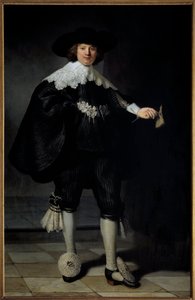 Retrato de Maertens Soolmans Pintura de Harmensz Van Rijn Rembrandt (1606-1669) 1634 Colecção privada - Retrato de Maertens Soolmans. Pintura de Harmensz Van Rijn Rembrandt (1606-1669) de Rembrandt van Rijn