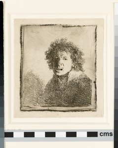 Auto-retrato de boca aberta de Rembrandt van Rijn
