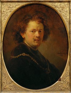 Autorretrato com a cabeça descoberta ... de Rembrandt Harmensz. van Rijn