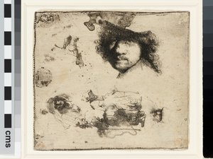 Folha de estudos de Rembrandt van Rijn