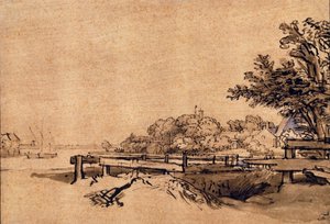 The Jetty de Rembrandt van Rijn