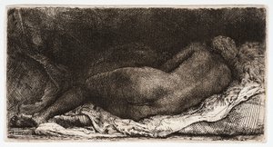 A mulher nua, a dormir com as nádegas ao vento,