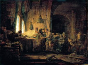 A Parábola dos Trabalhadores na Vinha - 1637 de Rembrandt van Rijn