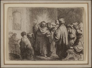 The Tribute Money, c.1635 (gravura) de Rembrandt van Rijn