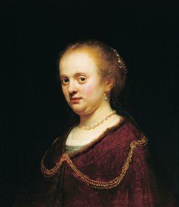 Jovem com uma corrente de ouro de Rembrandt Harmensz. van Rijn