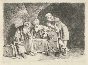 José explica os sonhos do padeiro e do copeiro de Rembrandt van Rijn (follower of)
