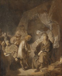José contando seus sonhos de Rembrandt van Rijn (signed by artist)