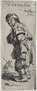 Um camponês gritando: "está muito frio" de Rembrandt van Rijn