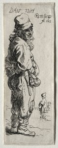 Resposta de um camponês: isso não é nada, provavelmente 1634. de Rembrandt van Rijn