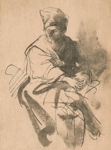 Um Estudo, século XVII, 1906 de Rembrandt van Rijn