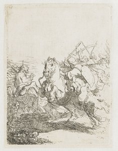Uma batalha de cavalaria de Rembrandt van Rijn