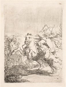 Uma batalha de cavalaria de Rembrandt van Rijn
