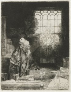 Um estudioso no seu gabinete de Rembrandt van Rijn