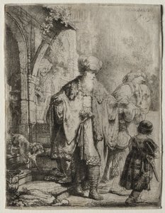 Abraão expulsando Agar e Ismael de Rembrandt van Rijn