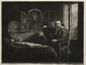 Abraham Francen, farmacêutico, c. 1657 de Rembrandt van Rijn