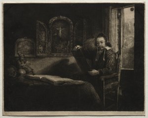 Abraham Francen, farmacêutico, c. 1657 de Rembrandt van Rijn