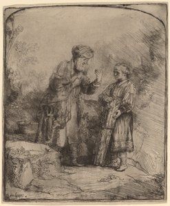 Abraão e Isaque de Rembrandt van Rijn