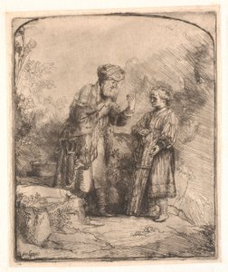 Abraão e Isaque de Rembrandt van Rijn