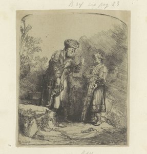 Abraão em Izaak Coleção de oitenta e cinco gravuras originais (título da série) de Rembrandt van Rijn
