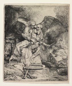 Sacrifício de Abrahams, 1655. de Rembrandt van Rijn