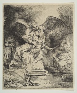 Sacrifício de Abrahams, 1655. de Rembrandt van Rijn