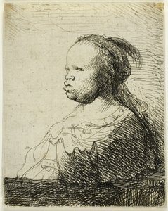 Uma mulher africana de Rembrandt van Rijn