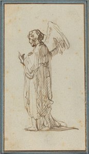 Anjo em pé de Rembrandt van Rijn