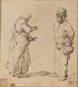 Mendigo homem e mulher de Rembrandt van Rijn