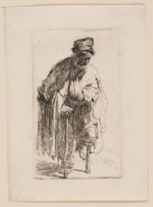 Mendigo com uma perna de madeira de Rembrandt van Rijn