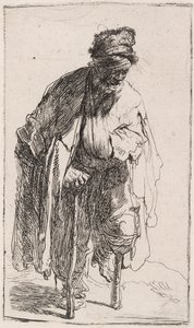 Mendigo com perna de pau, c.1630. de Rembrandt van Rijn