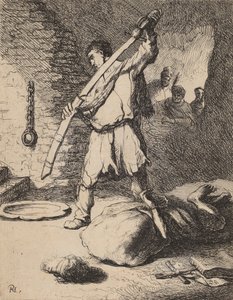 Decapitação de João Batista, c. 1627. de Rembrandt van Rijn