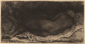 Mulher Negra deitada de Rembrandt van Rijn