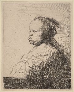 Busto de uma mulher africana de Rembrandt van Rijn