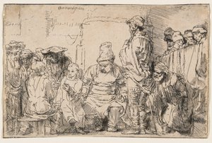 Cristo a debater com os doutores de Rembrandt van Rijn