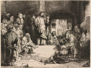 Christ Preaching (O Pequeno Túmulo) de Rembrandt van Rijn