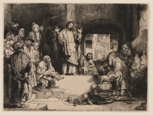 Cristo pregando de Rembrandt van Rijn