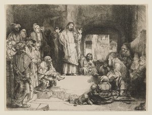 Cristo a pregar de Rembrandt van Rijn