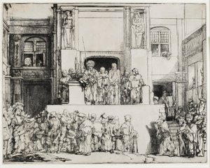 Cristo apresentado ao povo (Ecce Homo), 1655 de Rembrandt van Rijn