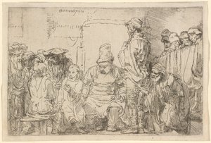 Cristo sentado disputando com os médicos de Rembrandt van Rijn