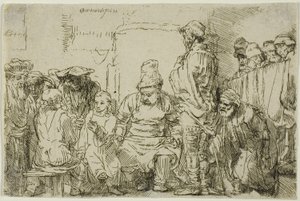 Cristo sentado disputando com os médicos de Rembrandt van Rijn