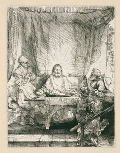 Cristo em Emaús: o prato maior de Rembrandt van Rijn