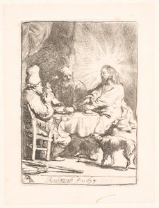 Cristo em Emaús: o prato menor de Rembrandt van Rijn