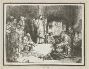 Cristo a pregar («O Pequeno Túmulo») de Rembrandt van Rijn