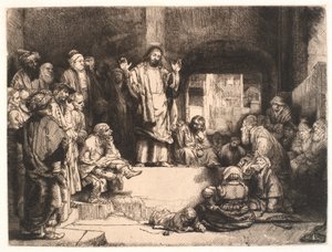 Cristo pregando ("La petite tombe") de Rembrandt van Rijn