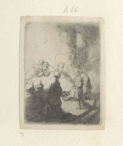 Cristo e os escribas: pequeno prato
Recueil de quatre-vingt-cinq estampes originales (título da série) de Rembrandt van Rijn
