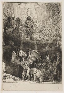 A visão de Daniels sobre as quatro bestas de Rembrandt van Rijn